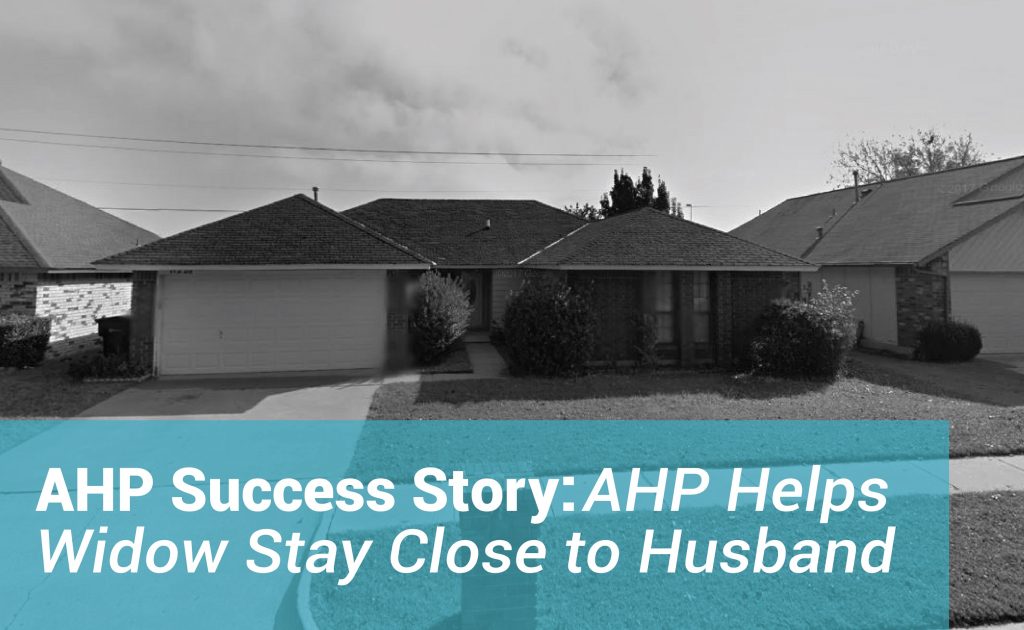 A widow named Gladys Cudjoe is able to stay in her home thanks to AHP.